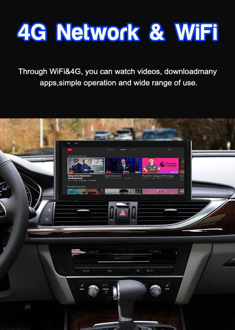 Krando 12.3'' Car Radio Auto NBT System ForAUDI A6/A6L/A7 2012-2018 Wireless CarPlay Android display GPS Head Unit