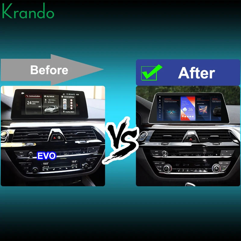 Krando 10.25/12.3 Inch Car Radio Navigation Play For BMW 5 Series G30 2018- Multimedia Player GPS Navigation Screen Head