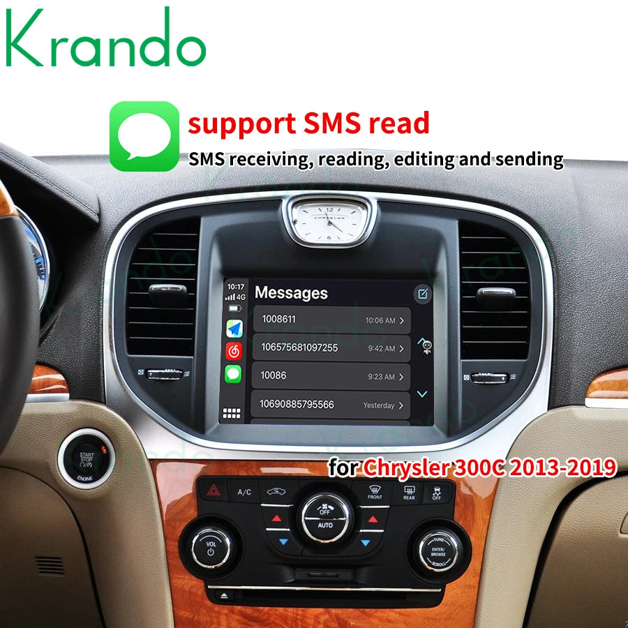 Krando Wireless Android Auto Apple CarPlay Interface module Box For Jeep Grand Cherokee Commander Compass Wrangler Renegade 300C Dodge siri bt camera active