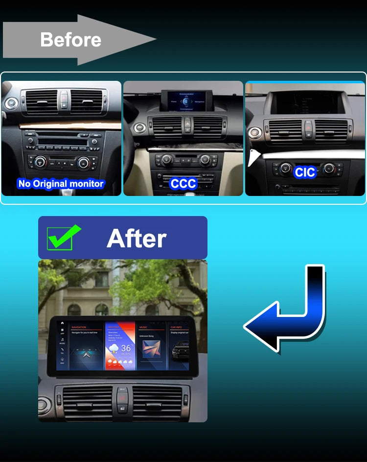 Krando 12.3 Inch Car Radio Carplay For BMW 1 seires E87/E81/E88 Stereo Multimedia Player GPS Navigation CarPlay HD Touch