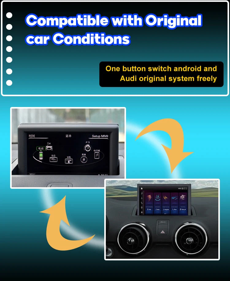 Krando 7 Inch  Auto NBT System For AUDI A1 2010-2018 Stereo Multimedia Player GPS Navigation CarPlay