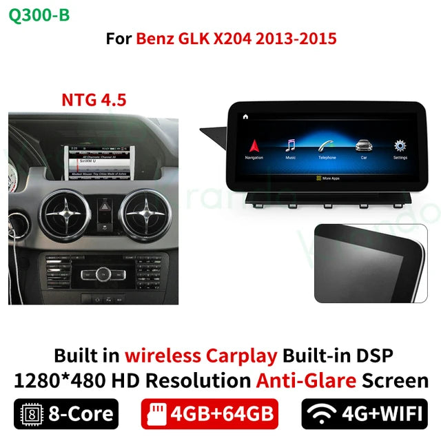 Krando 10.25'' car radio gps For Mercedes Benz GLK X204 2008 - 2015 android head unit stereo navigation multimedia system carplay android auto