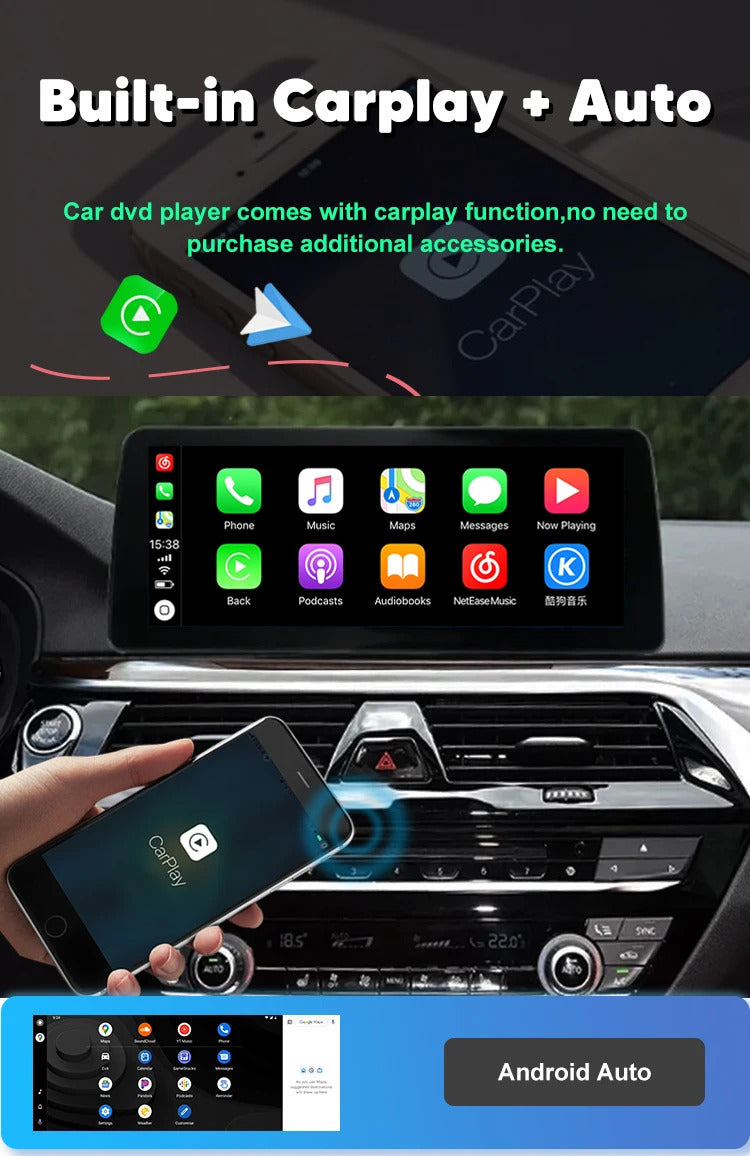 Krando 10.25/12.3 Inch Car Radio Navigation Play For BMW 5 Series G30 2018- Multimedia Player GPS Navigation Screen Head