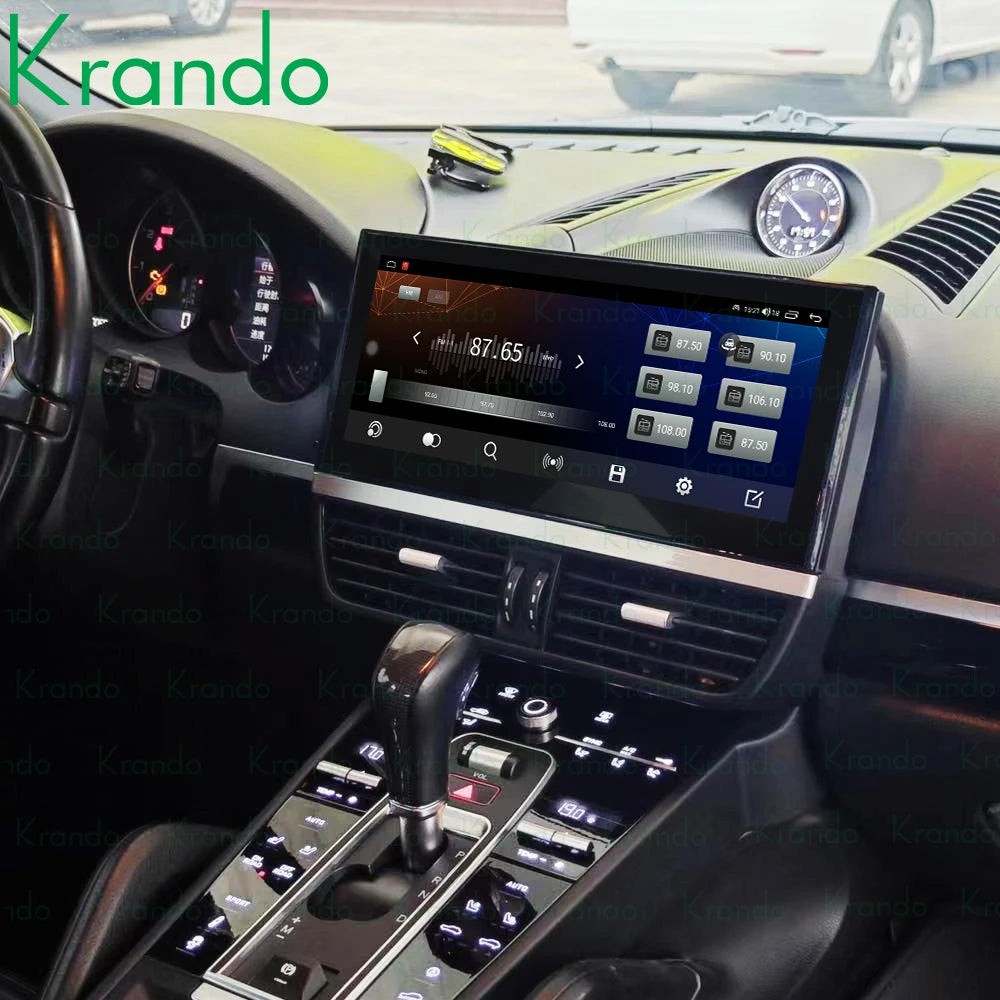 Krando 12.3'' QLED android car radio gps For Porsche Cayenne 2010 - 2016 PCM 3.1 4.0 head unit stereo navigation multimedia system carplay android auto