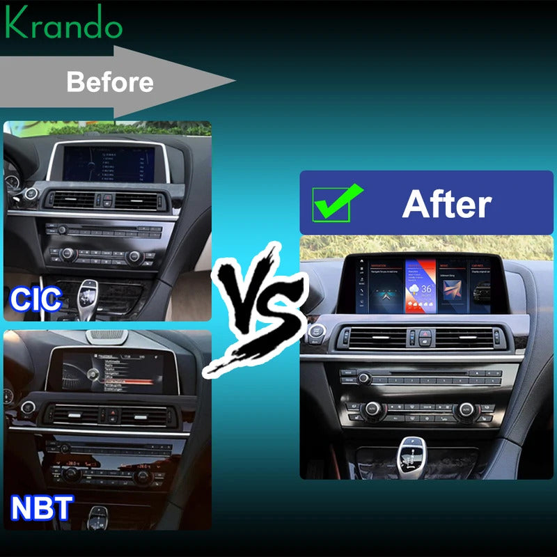 Krando 10.25'' GPS Navigation Carplay Android Car Radio For BMW 6 Series F06/F12 2010-2017 Video Player Stereo Auto GPS