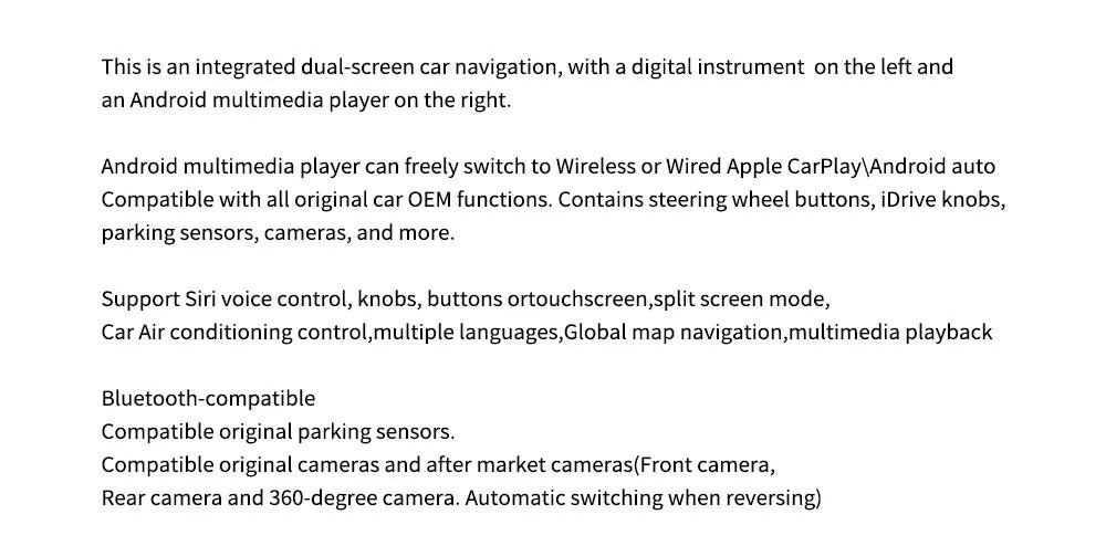 Krando 24.6'' Car Navigation for BMW X5 X6 F15 F16 2013 - 2017 Android Autoradio Screen Wireless Carplay Multimedia Head Unit