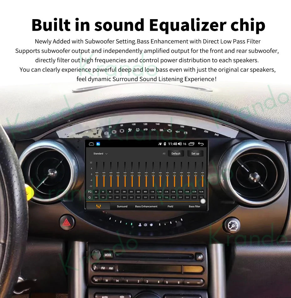 Krando 7 Inch Android  Multimedia For BMW Mini Cooper R50 R52 R53 2000-2007 Auto Radio Stereo Head Unit GPS Navigation