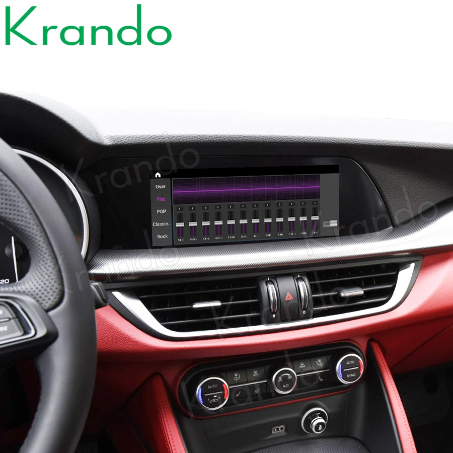 Krando 10.25" Android car radio gps stereo For Alfa Romeo Stelvio 2017-2018 touch screen head unit navigation multimedia Player system Wireless Carplay Wifi 4g