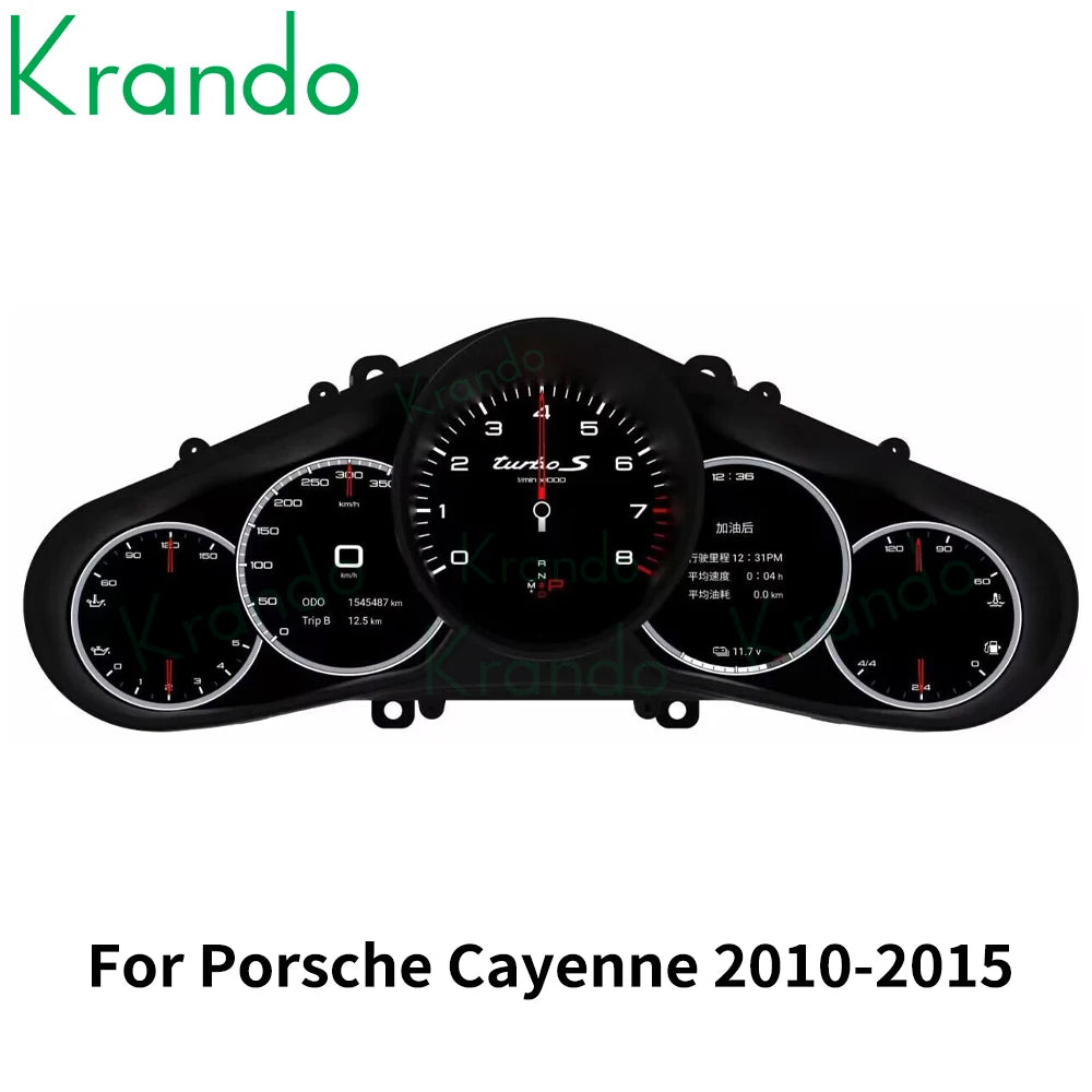 Krando Linux Dashboard Instrument Panel LCD Car Cockpit For Porsche Panamera 2011 - 2016 Digital Cluster Speedmeter Display