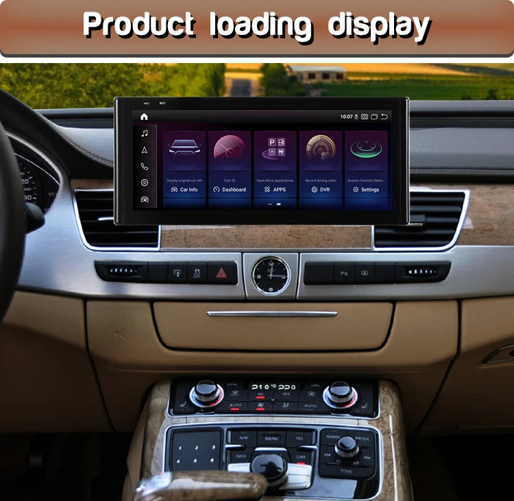 Krando 12.3 Inch Android Auto Radio  Screen For AUDI A8 2010-2017 CarPlay HD Touch Screen Head