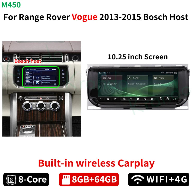 Krando 10.25'' Android 13 Car Radio gps For Land Rover Range Rover Vogue Sport 2012-2019 Navigation Multimedia system carplay android auto playstore