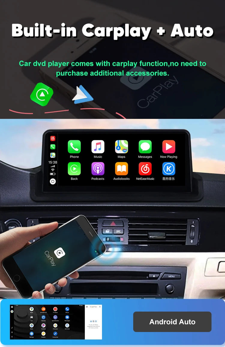 Krando 10.25''Telsa DVD Car Auto Radio Android For BMW 3 SeriesE90/E91/E92/E93/M3 Car Multimedia GPS 4G autoradio Player Stereo