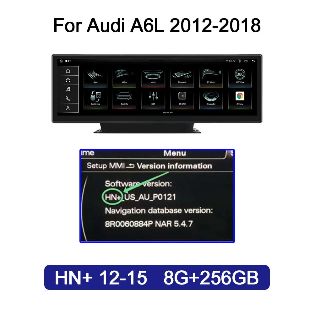 Krando 14.9 Inch Auto NBT System For AUDI A6/A6L/A7 2012 Stereo Multimedia Player GPS Navigation CarPlay HD Touch Screen Head