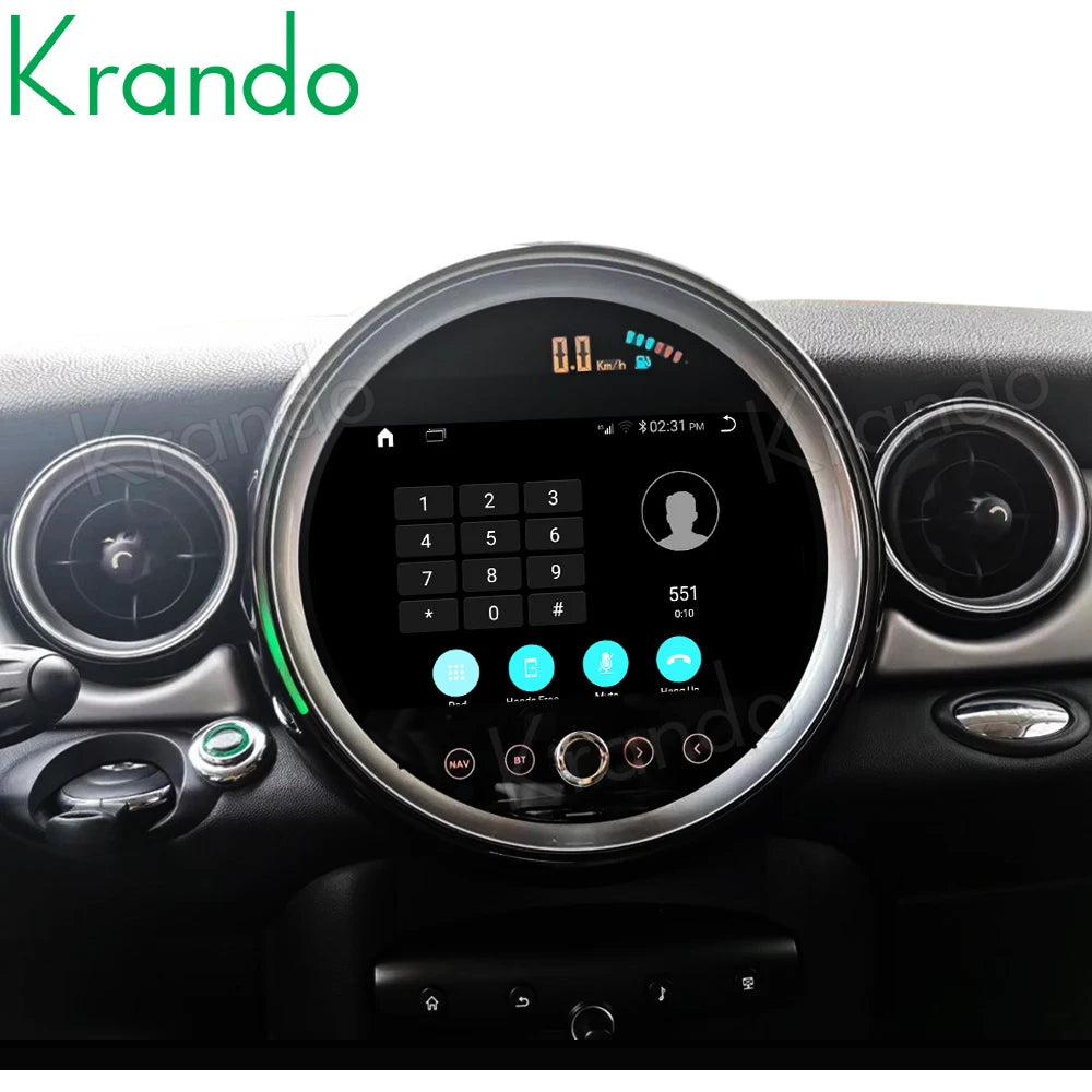 Krando 9" Android 13 Car Radio Gps Multimedia stereo for BMW Mini Cooper R56 R60 2007 - 2014 Wireless Carplay Navigation system head unit with touch screen