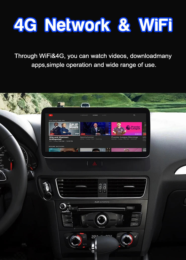 Krando 12.3 Inch  Auto NBT System For AUDI Q5 2009-2017 Stereo Multimedia Player GPS Navigation CarPlay