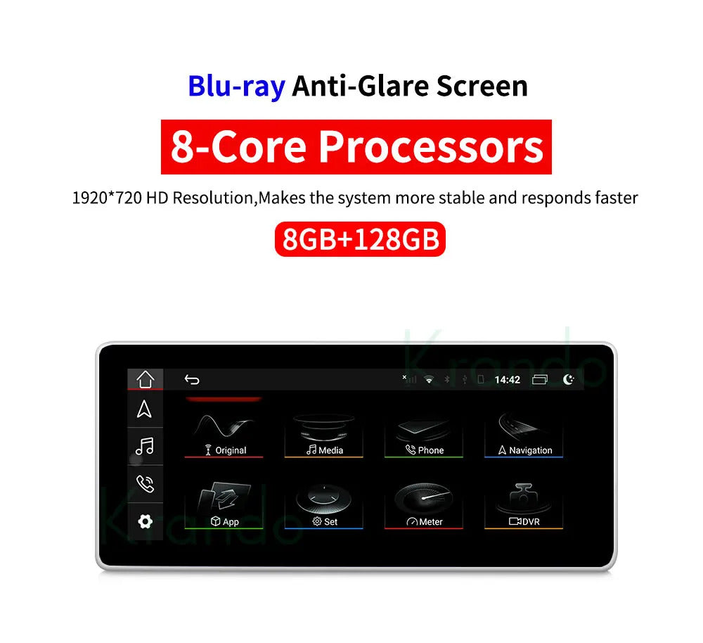 Krando 10.25 Inch Car Radio Android For AUDI Q2/Q2L 2018-2020 Stereo Multimedia Player GPS Navigation CarPlay Screen Head