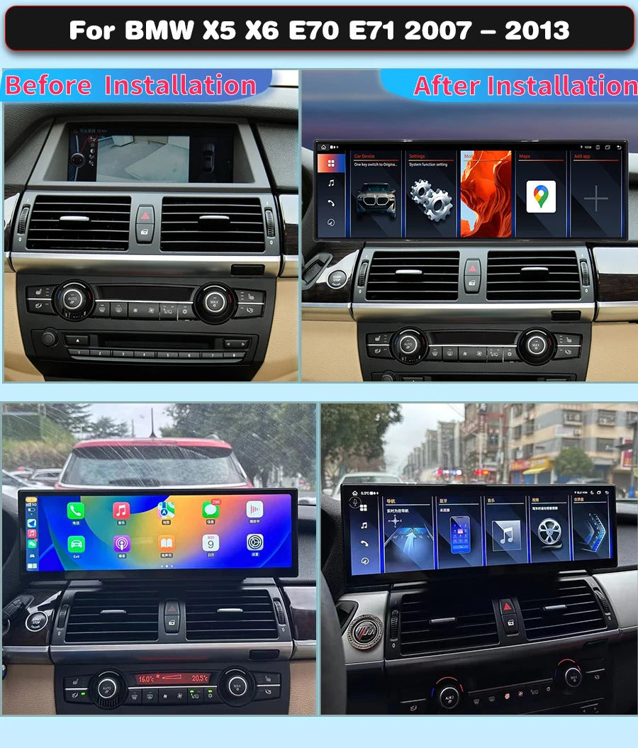 Krando 14.9'' Car Multimedia 4G autoradio Carplay Car Radio for BMW X5 X6 E70 E71 2007 - 2009 Navigation GPS Stereo Screen LHD