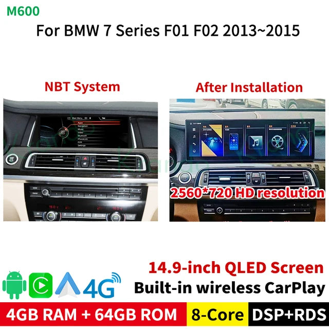 14.9'' Car Android radio gps stereo For BMW 7 Series F01 F02 F04 2009 - 2015 Multimedia Player GPS Navigation system autoradio touch screen head unit carplay android auto