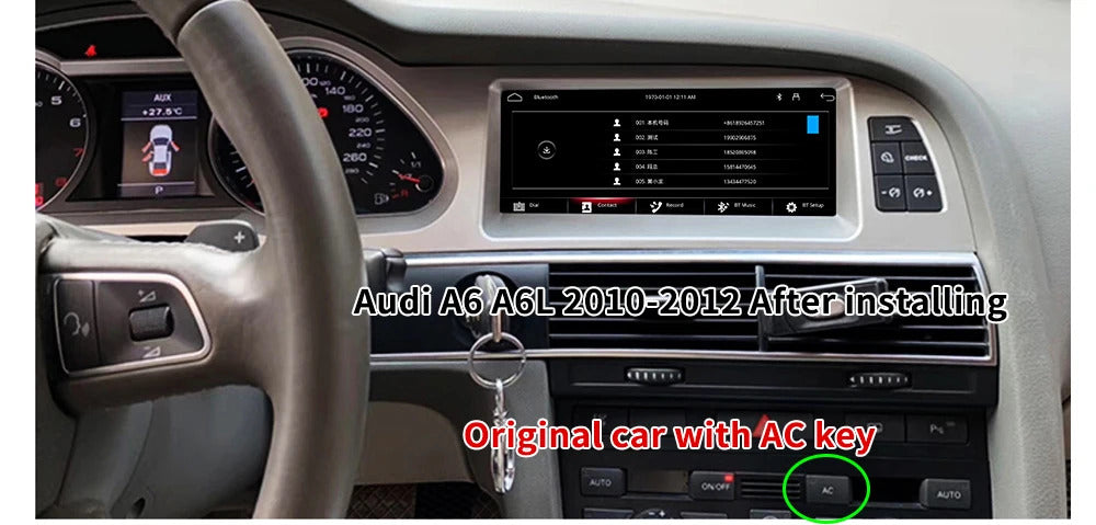 Krando 8.8 Inch Navigation Car Radio For AUDI A6 A6L 2005-2009 Car Multimedia Player Support Wireless Apple Carplay 4g Wireless