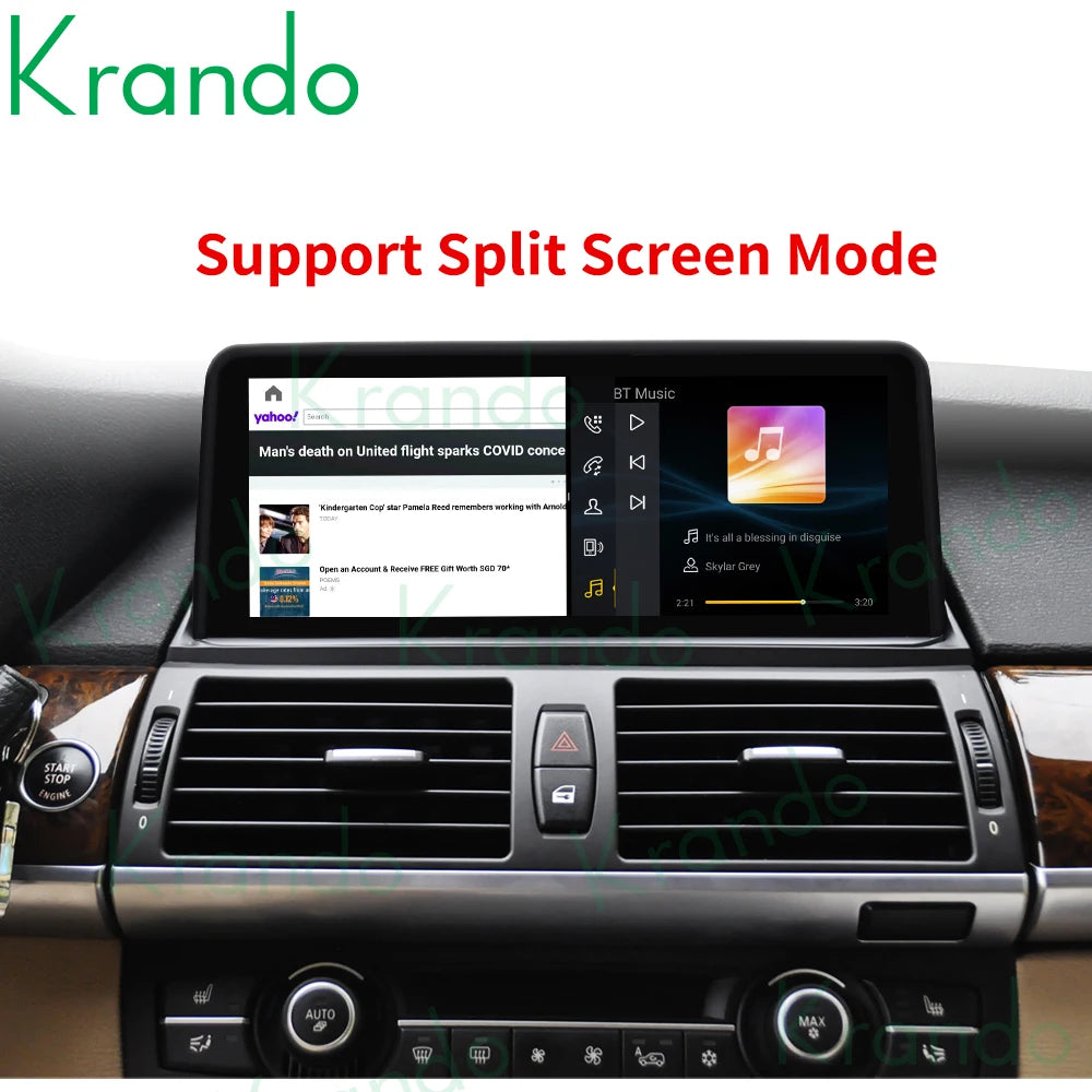 Krando 10.25'' Android car radio gps stereo For BMW X5 E70 X6 E71 F15 2007 - 2019 Autoradio navigation head unit multimedia system carplay android auto