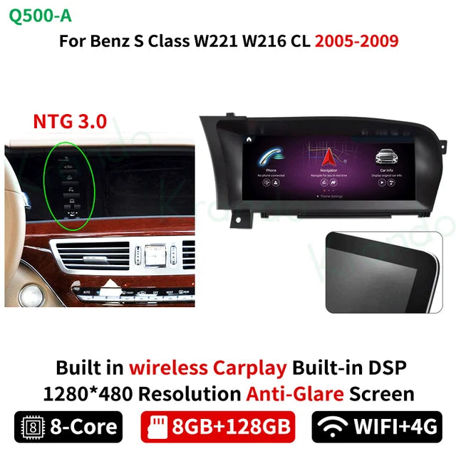 Krando 10.25" Android Car Radio head unit For Mercedes Benz S W221 W216 CL 2005 - 2013 gps stereo navigation multimedia OEM Style carplay android auto