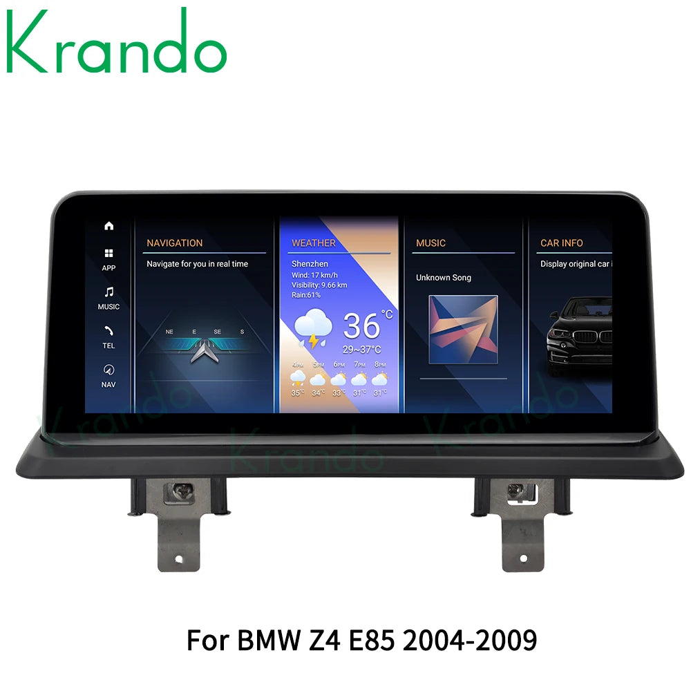 Krando 10.25" Android Car Radio GPS stereo For BMW Z4 E85 E89 2004 - 2018 Navigation head unit multimedia system carplay android auto 4g sim card