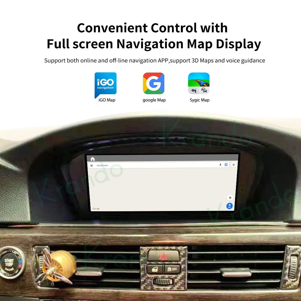 Krando 14.9 Inch Car Radio Android For BMW 3 Series E90 2005-2012 Stereo Multimedia Player GPS Navigation CarPlay Screen Head