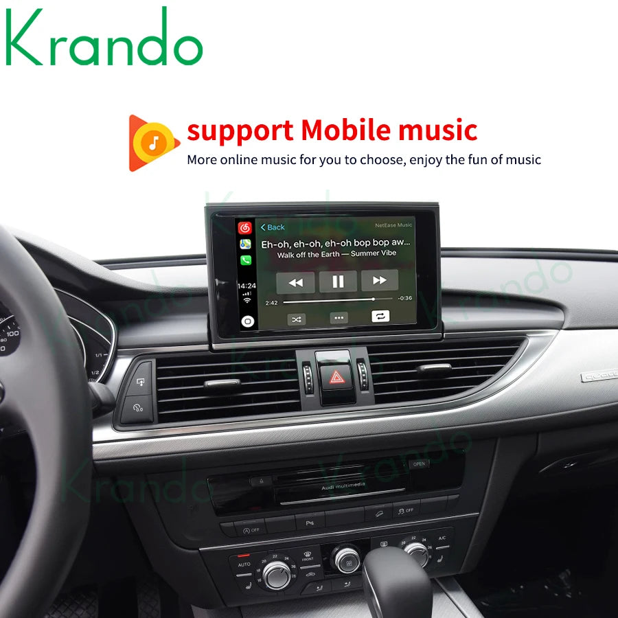 Krando Wireless ANDROID AUTO Apple CarPlay Interface MODULE Box For Audi A6 A6L A7 A7L 2005 - 2020 MMI 3G RMC MHI2 Siri Control UPGRADE BOX