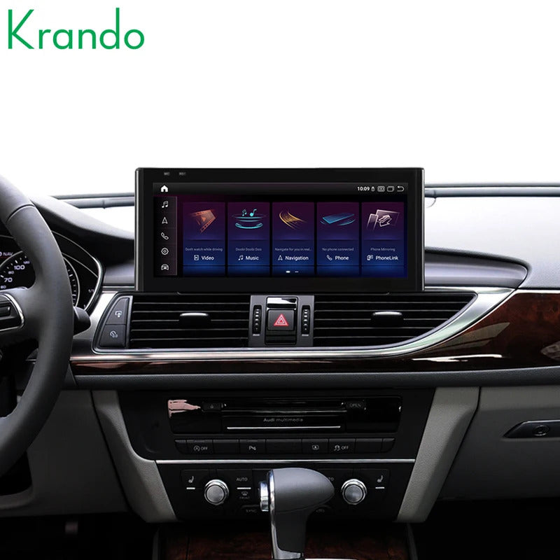 Krando 10.25 Inch Auto GPS Navigation Car Radio For AUDI A6/A6L/A7 2012-2018 Multimedia Player GPS Navigation CarPlay HD Touch