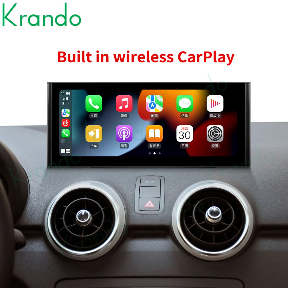 Krando 10.25'' Android Car Radio gps stereo For Audi A1 2010 - 2018 Autoradio Navigation GPS system Wireless Carplay 4G SIM DVD Multimedia touch screen headunit Player