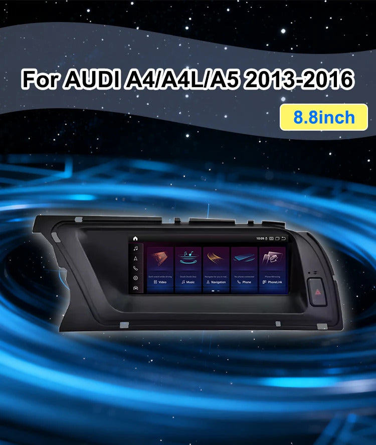 Krando 8.8 Inch DVD Multimedia Player For AUDI A4/A4L/A5 2013-2016 GPS Navigation CarPlay HD Touch Screen Head