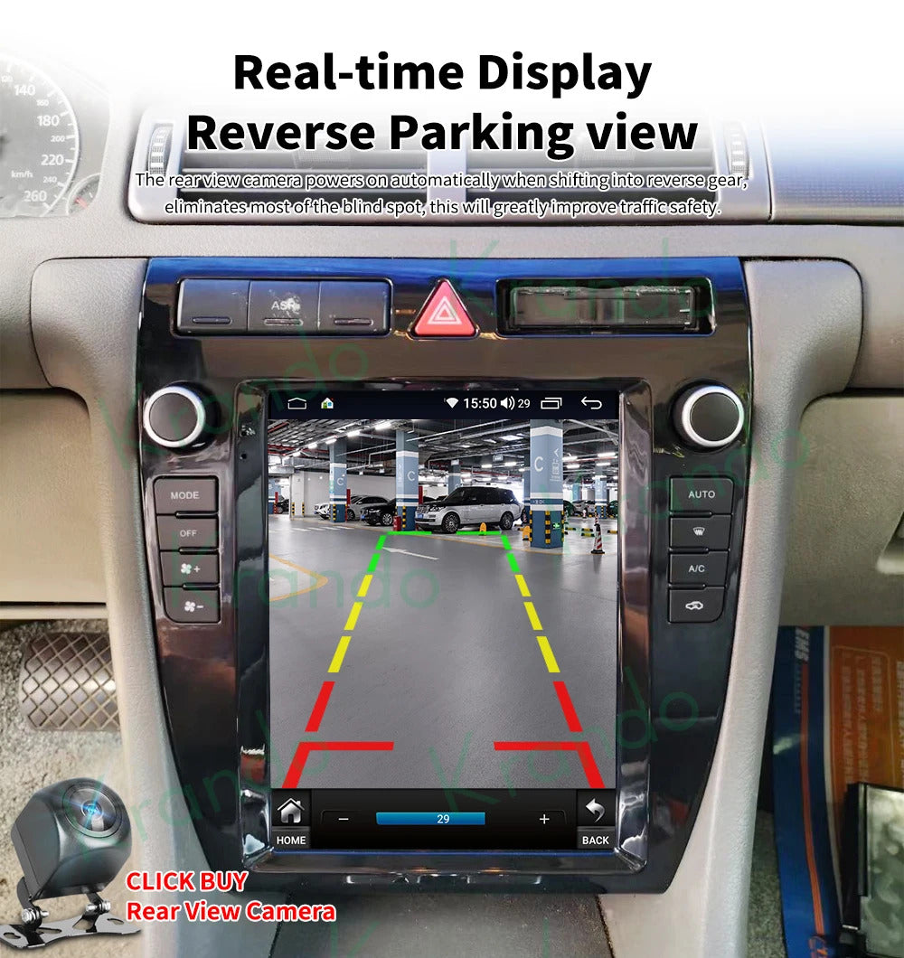 Krando 9.7 Inch Navigation Car Radio Android Auto NBT For Audi A6 1997-2003 Apple Carplay 4g Wireless Touch Screen Head Unit