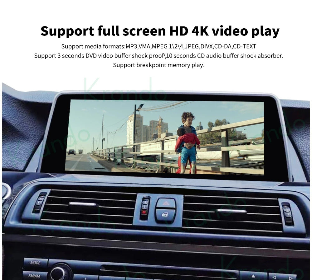 Krando 10.25 Car Carplay Android 4G  For BMW 5 Series F10/F11 2011-2012 Stereo Multimedia Player GPS Navigation CarPlay HD Touch
