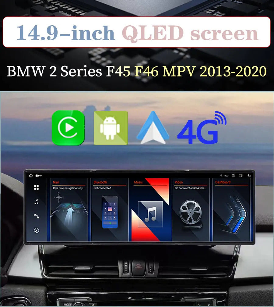 Krando 14.9 Inch Android Auto NBT System For BMW 2 Series F45 MPV 2013-2016 Stereo Multimedia Player GPS Navigation carplay