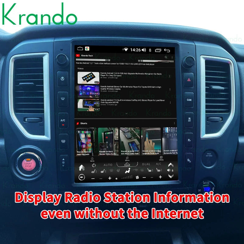 Krando 13''Telsa Auto Car Radio Android Carplay For Nissan Titan (XD) 2016-2019 Car Multimedia GPS 4G autoradio GPS Navigation