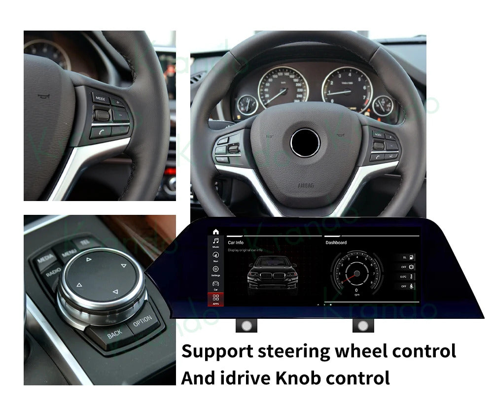 Krando 12.3 Inch Car Radio Android For BMW BMW 5 Series F10/F11 2011-2012 Multimedia Player GPS Navigation CarPlay Screen Head