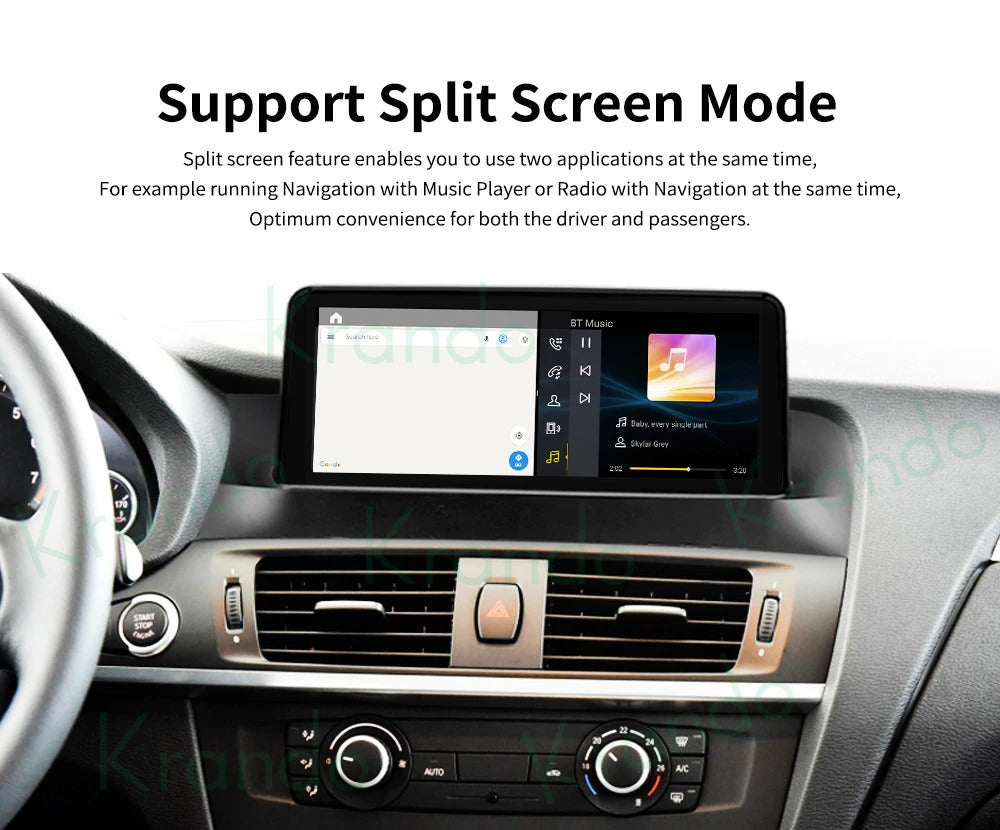 Krando 12.3'' Android Auto GPS Multimedia Video For BMW X3 X4 F25 F26 DVD Video Player Stereo Auto GPS Navigation