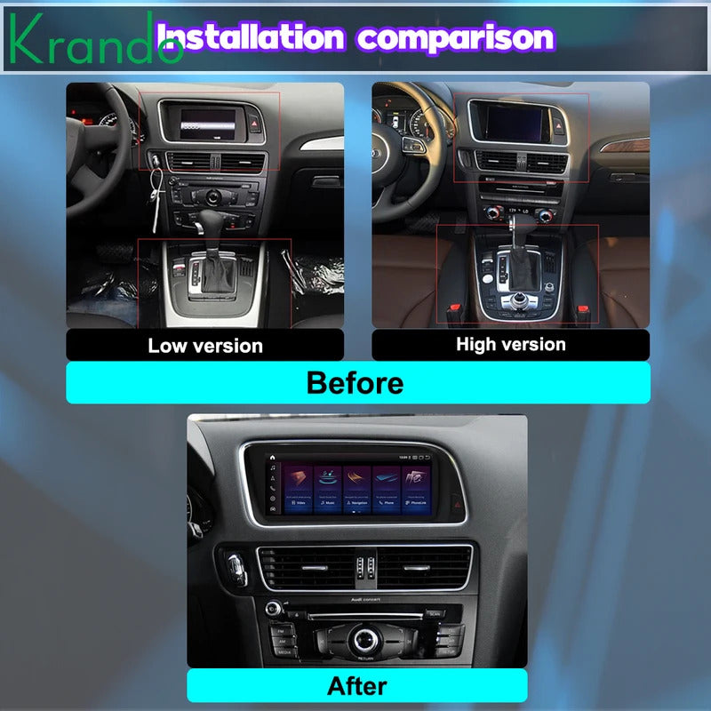 Krando 8.8'' Car Radio Auto GPS Carplay Android For AUDI Q5 2009-2017 Car Multimedia GPS 4G autoradio