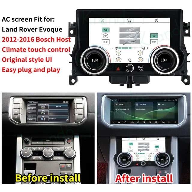 Krando 10.25" Android Car Radio GPS stereo For Land Rover Range Rover Evoque LRX L538 2012 - 2019 navigation multimedia system Harman Bosch AC Screen Wireless Carplay