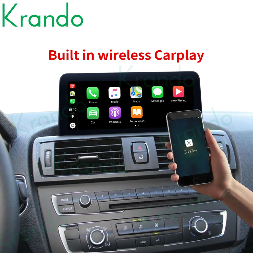 Krando 10.25'' car head unit For BMW 1 Series F20 F21 2 Series F23 Cabrio 2011-2016 android radio gps stereo navigation multimedia carplay android auto RIGHT HAND DRIVE