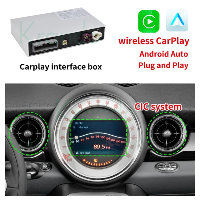 Krando Wireless Android Auto apple carplay interface module Box For BMW Mini Cooper F54 F55 F56 F60 R60 2007-2018 CIC NBT EVO Upgrade