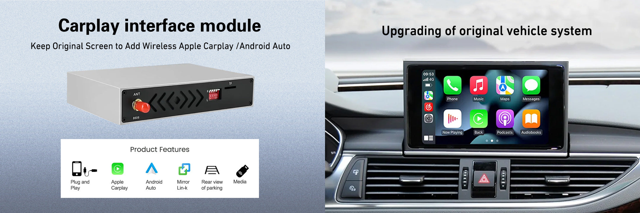 KRANDO Apple carplay interface module android auto wireless